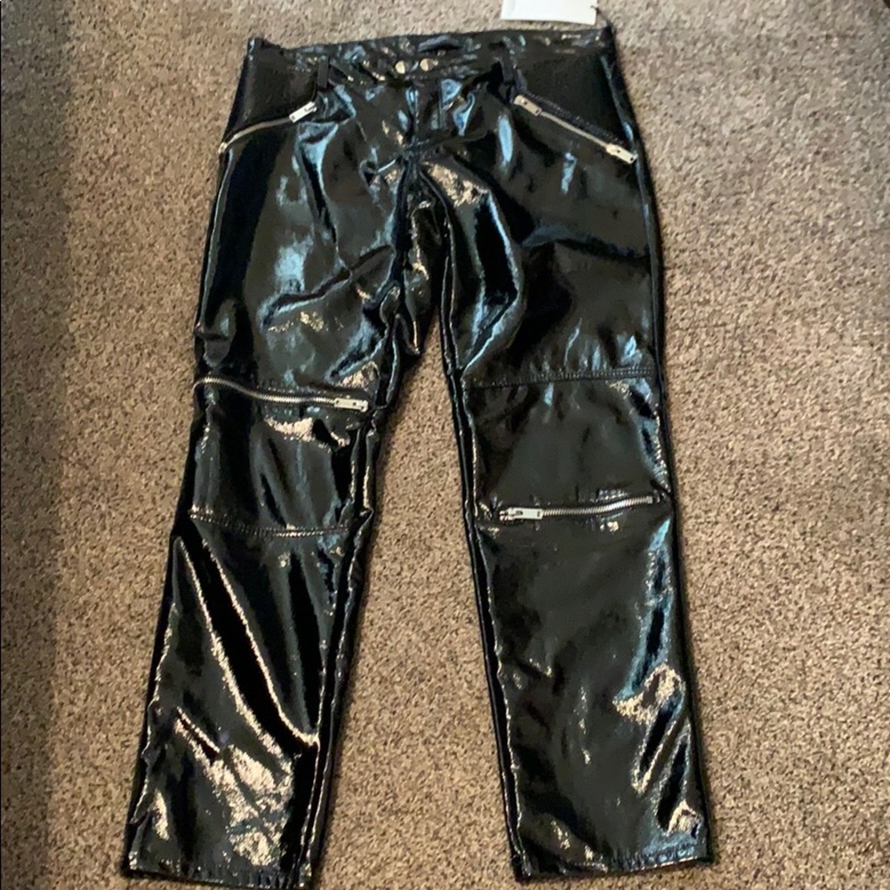 NWT Black Vinyl Pants